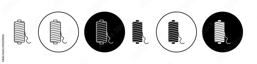 Spool of thread icon editable vector set Spool of thread icon editable vector set