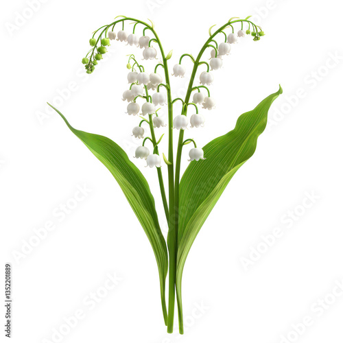 Wallpaper Mural Lily of the Valley flower front view full length isolate on transparency background Torontodigital.ca