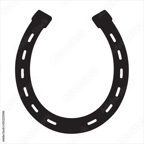 horse shoe logo silhouette
