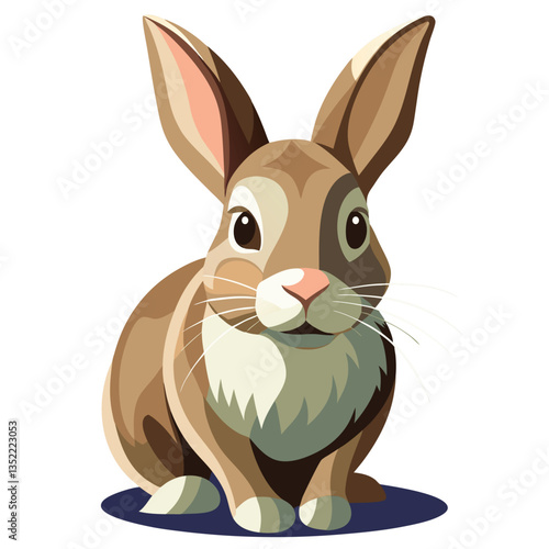 Rabbit character vector cute animal-8