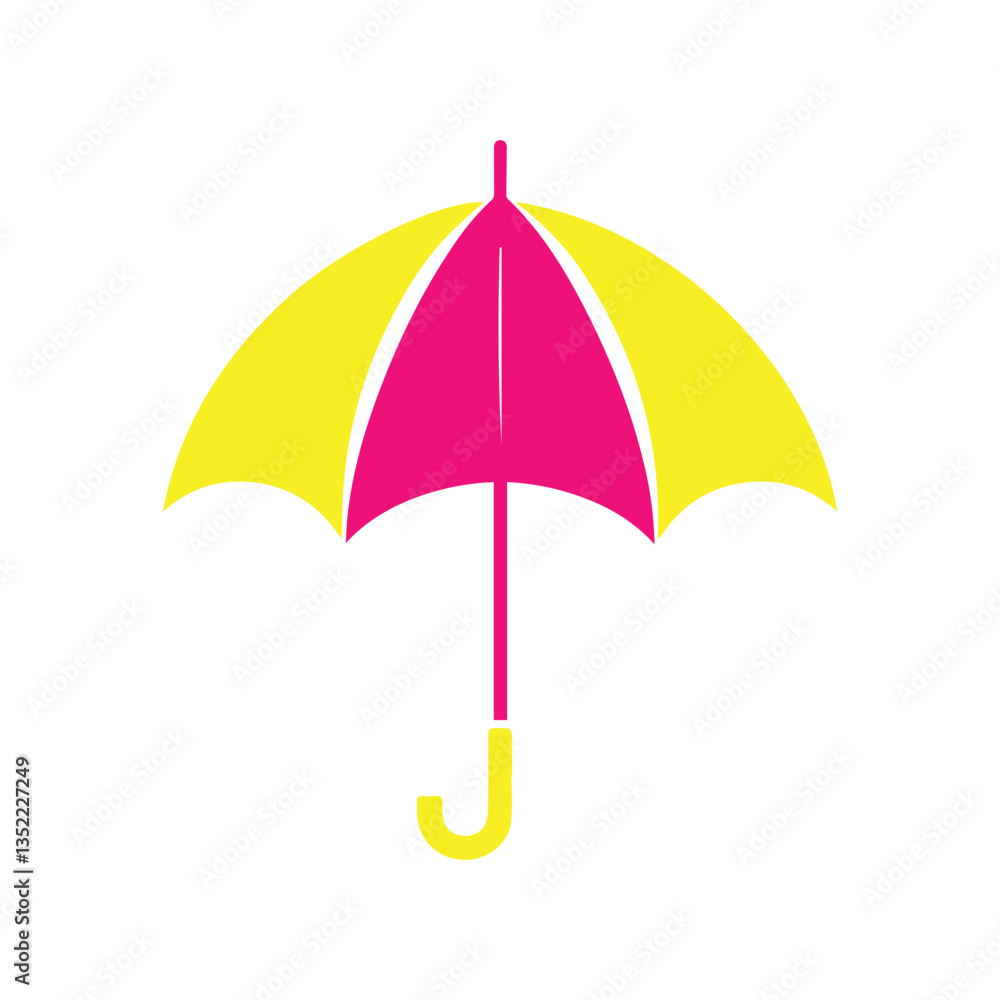 Minimalist umbrella vector on white background. Minimalist umbrella vector on white background.