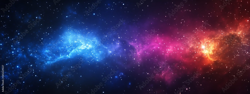 Fototapeta premium Colorful Nebula Galaxy Space Cosmic Abstract