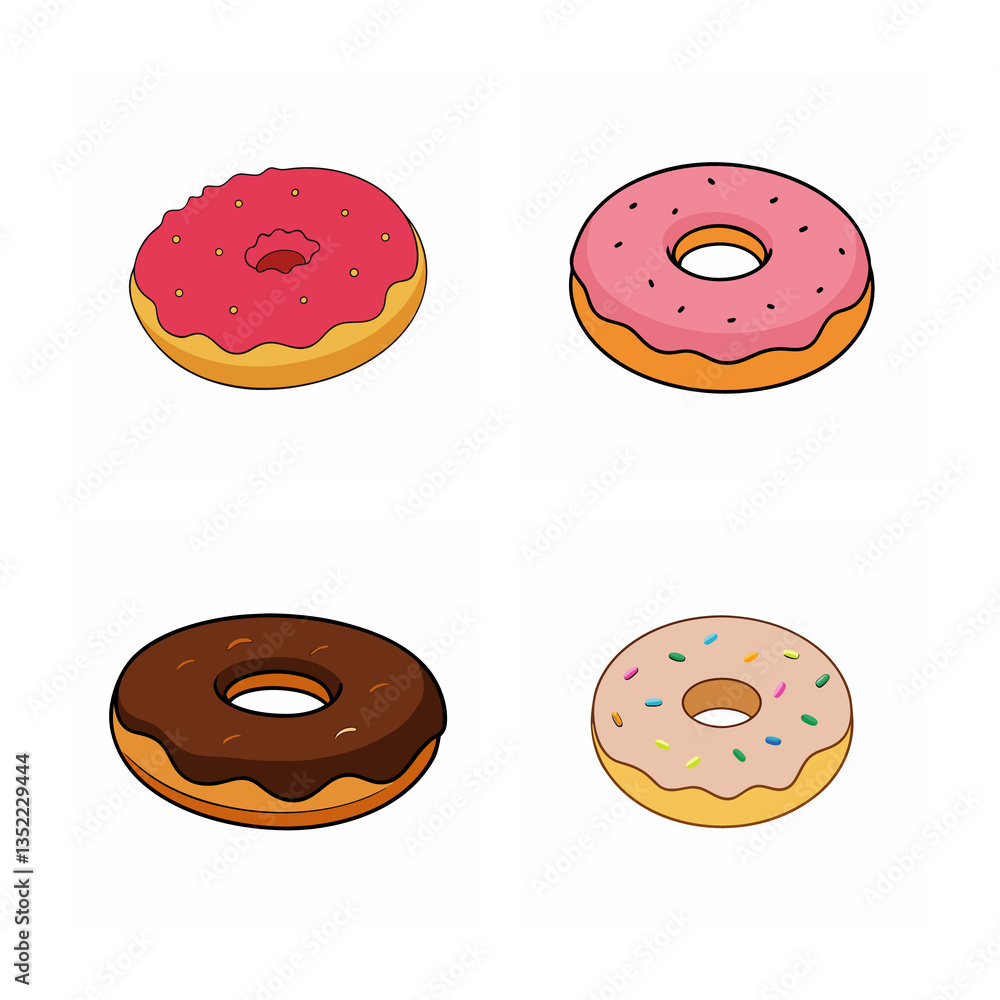 Fototapeta premium set of donuts