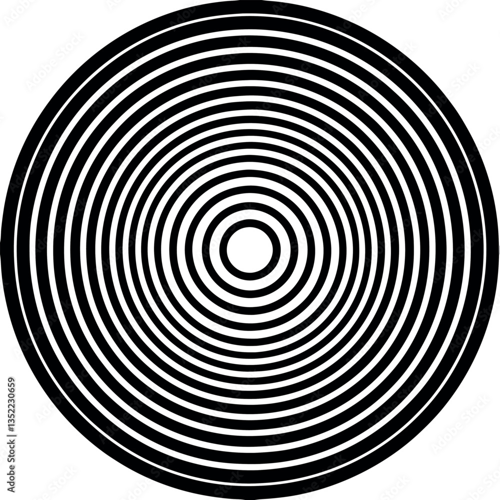 Abstract hypnotic circle with gradient lines isolated. Abstract hypnotic circle with gradient lines isolated.
