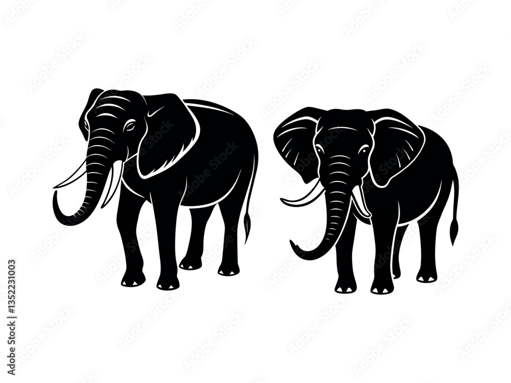 Fototapeta premium elephant vector illustration