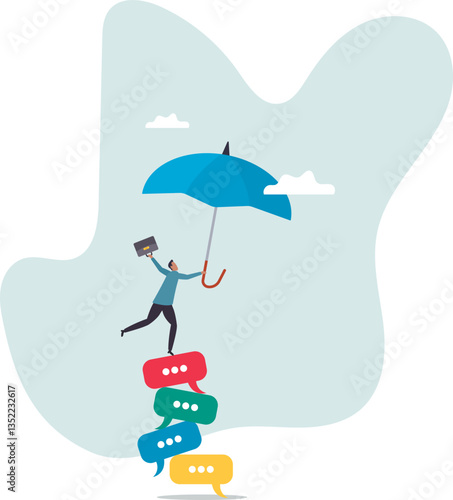 Chat dialogue, talk or discussion, conversation or communication to success, teamwork meeting or debate to get solution,character for design