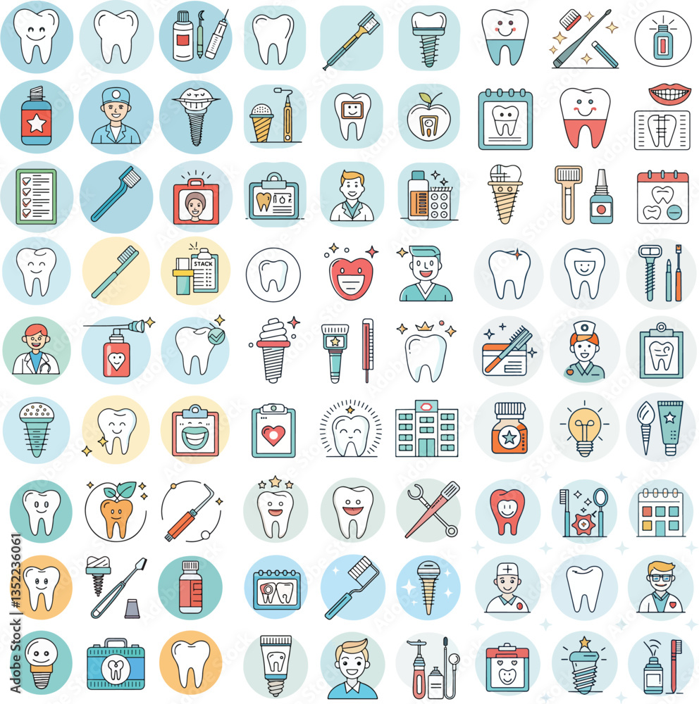 Dental Icons Set Editable Stroke Vector Tooth Dentist Care Oral Hygiene Dental Icons Set Editable Stroke Vector Tooth Dentist Care Oral Hygiene
