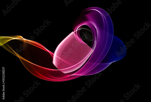 Elegance pink bottle with abstract Fusion of Color and Light