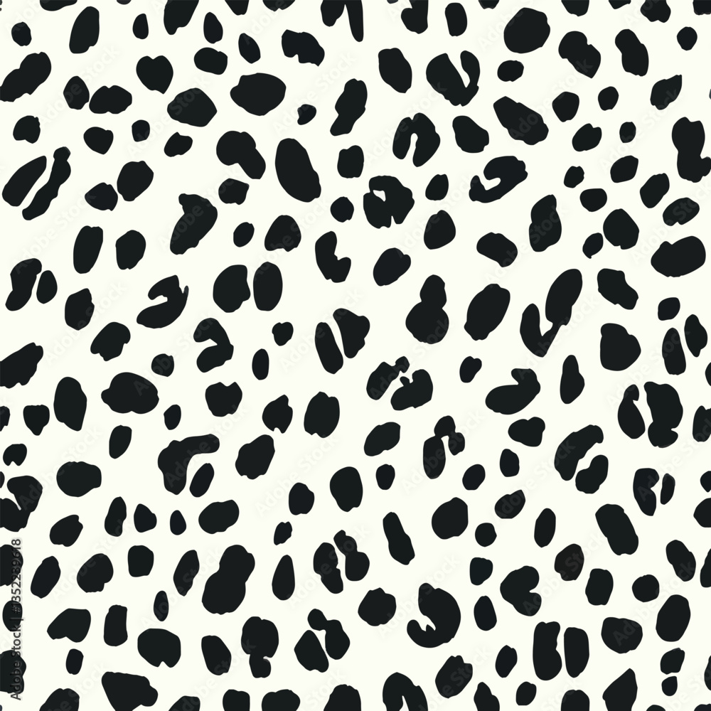 Leopard spots in black ink on cream paper, Watercolor print in rustic vintage style, textile or wallpapers Leopard spots in black ink on cream paper, Watercolor print in rustic vintage style, textile or wallpapers