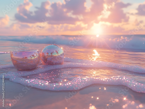 Abstract starlight and pink and purple clouds stardust, blink, background, presentation, star, concept, magazine, powerpoint, website, marketing