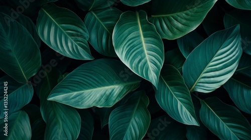 Wallpaper Mural Lush Green Leaves Background Tropical Foliage Perfect for Botanical Designs Torontodigital.ca