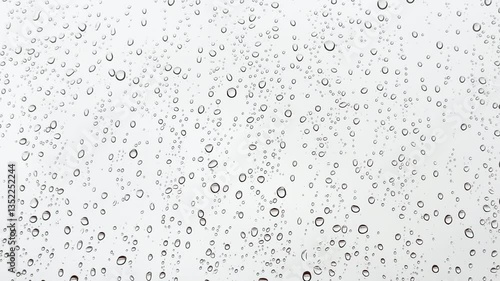 View from the window in rainy weather, raindrops on the window dripping down, autumn season, monsoon time, slow motion, 4K video