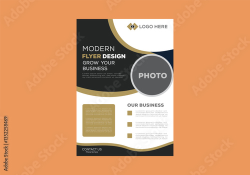 Professional flyer Design Template Vector Illustration