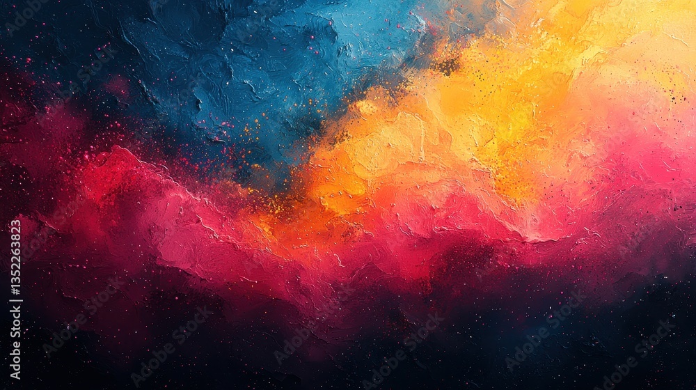 Fototapeta premium Vibrant Abstract Sky Painting