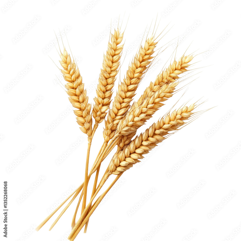 wheat ears isolated on white background wheat ears isolated on white background