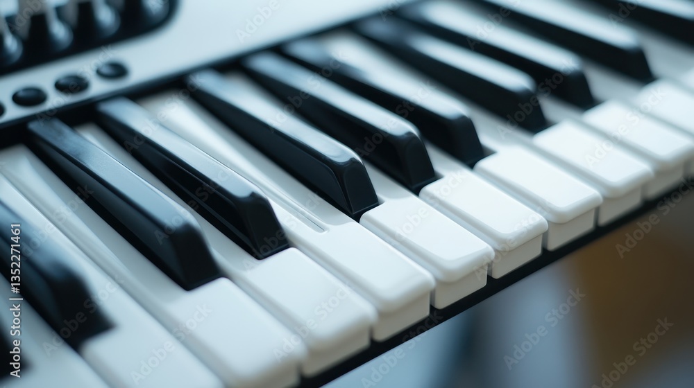 Close-Up of Piano Keys in Soft Lighting Close-Up of Piano Keys in Soft Lighting