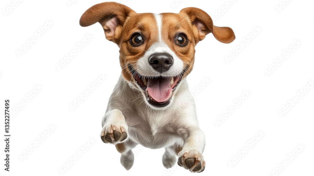 Playful Jack Russell Terrier in Mid-Air Playful Jack Russell Terrier in Mid-Air