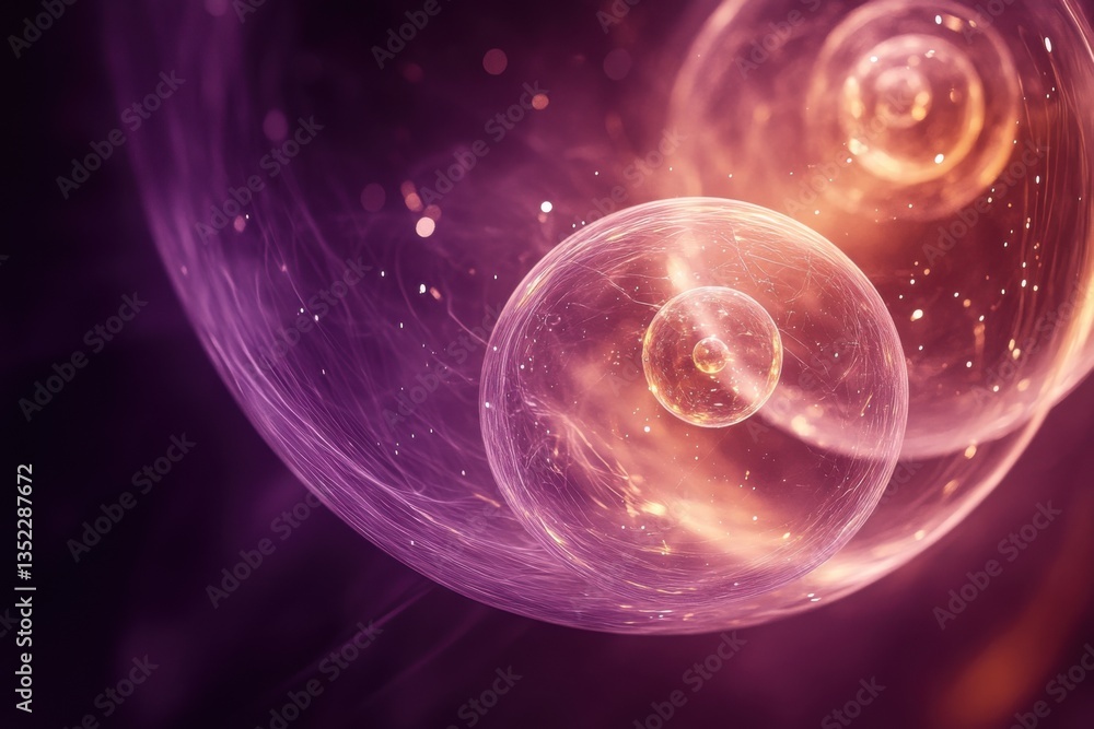 Quantum entanglement abstract with interconnected glowing orbs and soft ambient lighting Quantum entanglement abstract with interconnected glowing orbs and soft ambient lighting