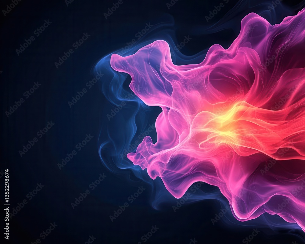 Obraz premium Fusion plasma beam contained by magnetic field, dynamic and vibrant, futuristic scientific illustration