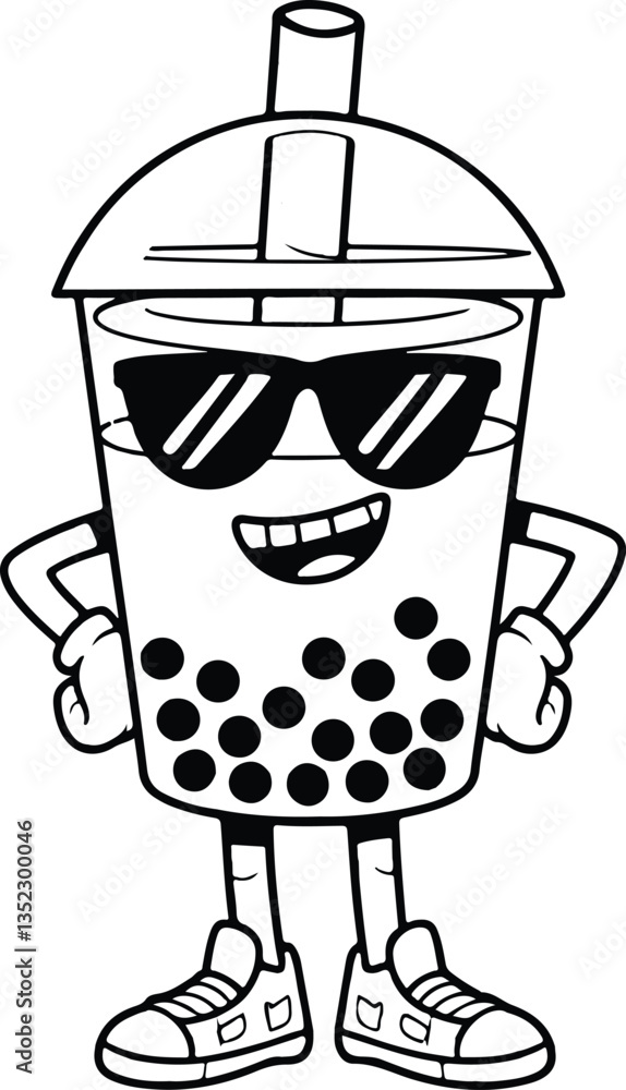 Cartoon Boba Coloring Page Cartoon Boba Coloring Page