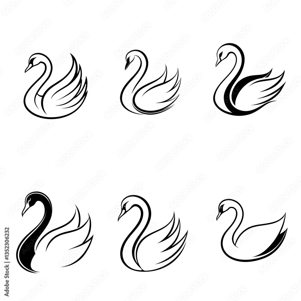 Fototapeta premium duck set vector