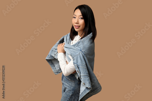 Beautiful young happy Asian...