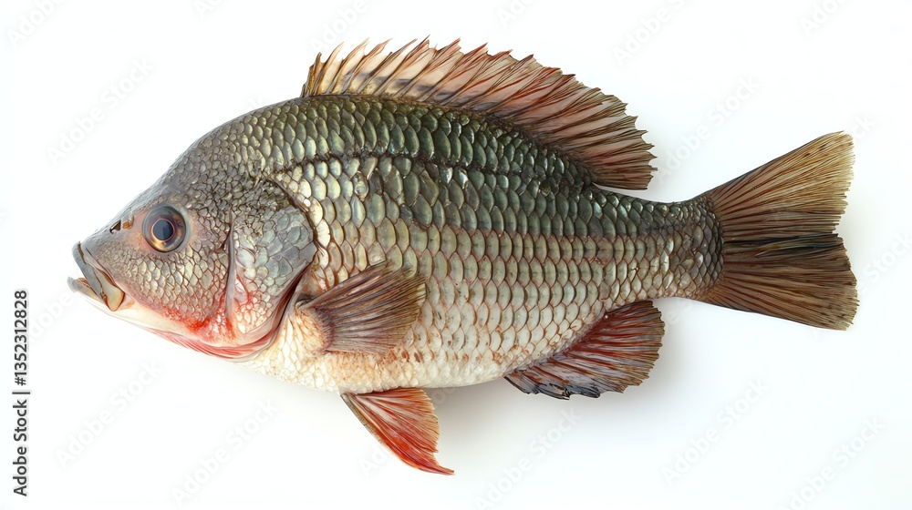 Fototapeta premium Nile tilapia on White background