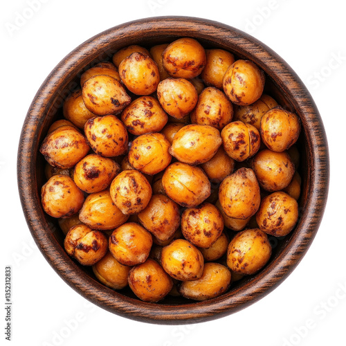 a bowl of fried or roasted chickpeas