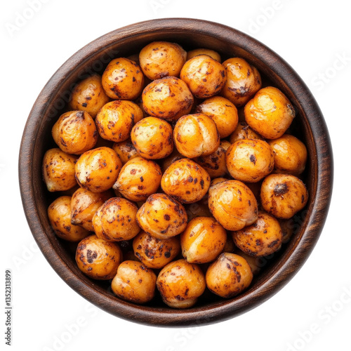 a bowl of fried or roasted chickpeas