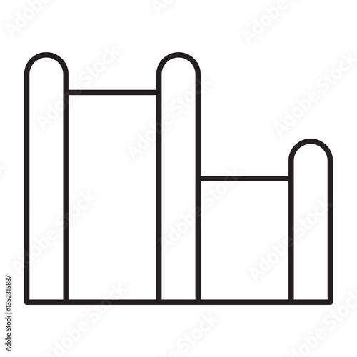 PullUp Bar Vector Line Icon Design