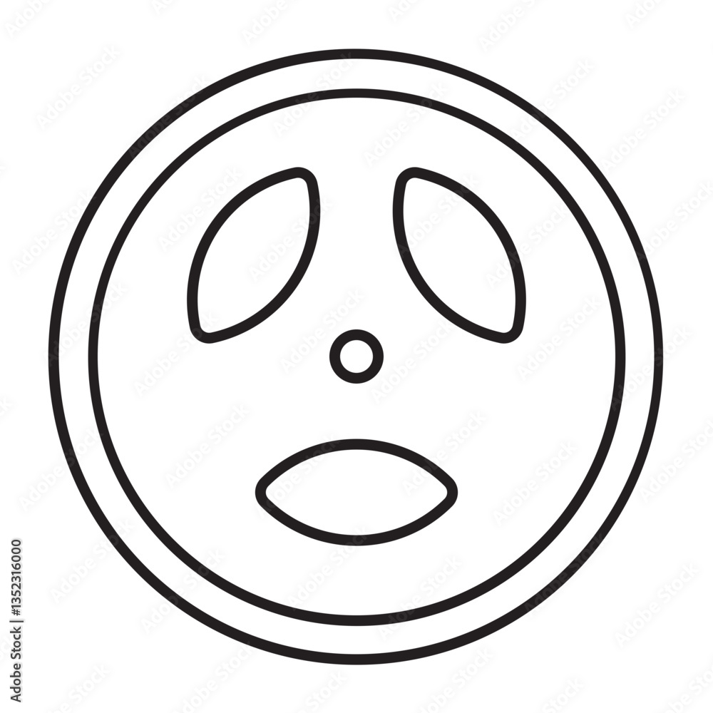 Weight Plate Vector Line Icon Design Weight Plate Vector Line Icon Design
