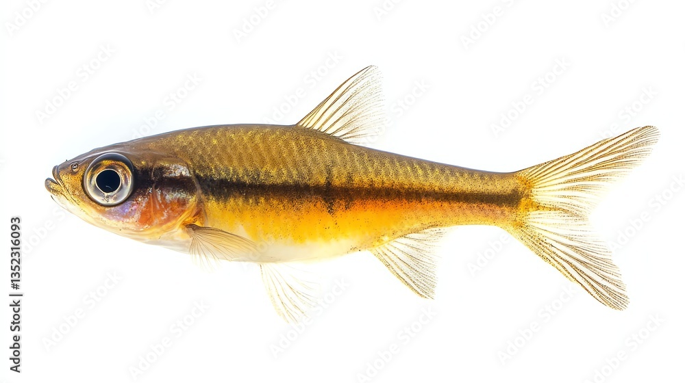 Obraz premium Yellowtail rasbora on White background