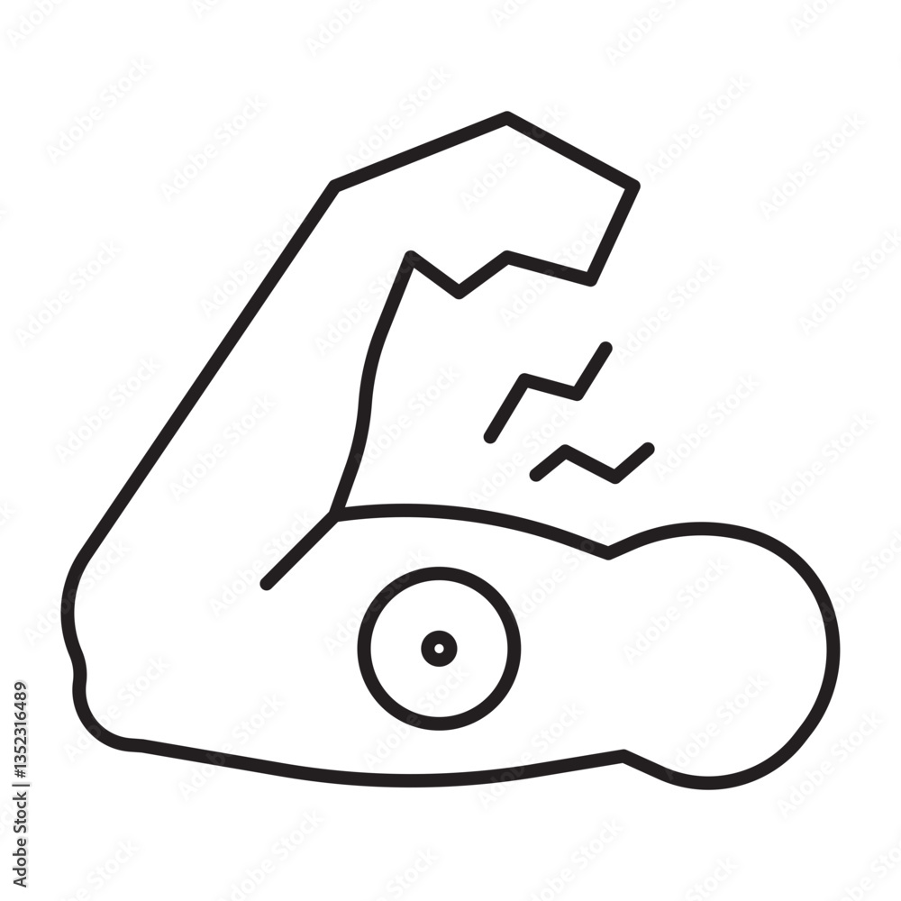 Muscle Recovery Vector Line Icon Design Muscle Recovery Vector Line Icon Design
