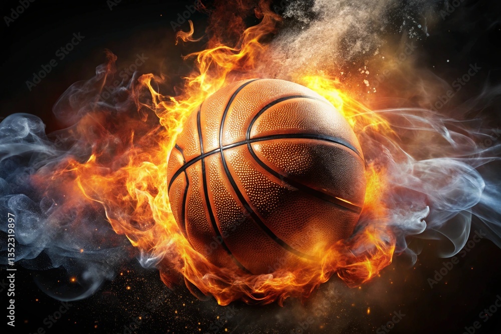 A close up basketball generative ai A close up basketball generative ai