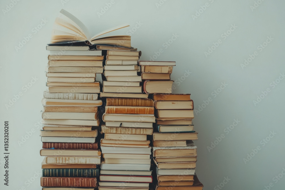 Stack of colorful books. Stack of colorful books.