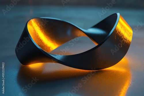 Obraz na płótnie Infinity concept mobius strip with endless loop and soft diffused lighting w salonie