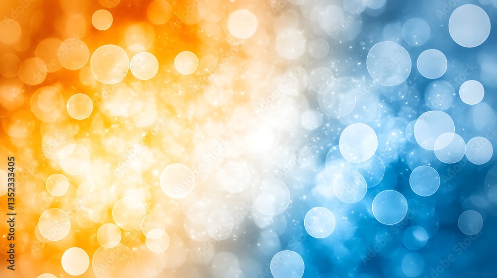 Fototapeta premium Divergent hues bokeh lights abstract design background creation