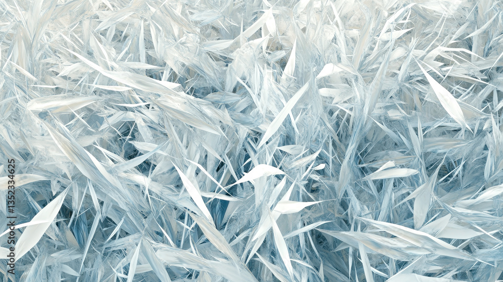 Abstract digital 3d textures in frosted plant design for creative backgrounds