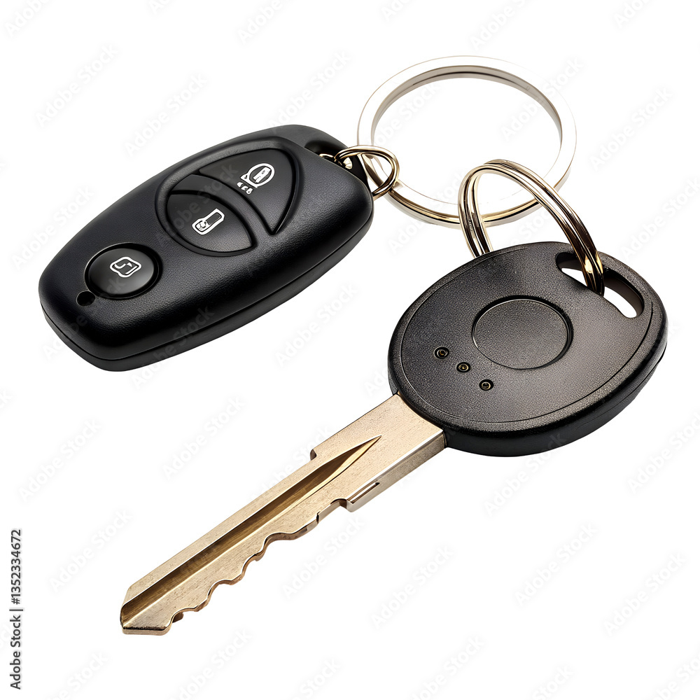 Car key isolated on white background  PNG file download 