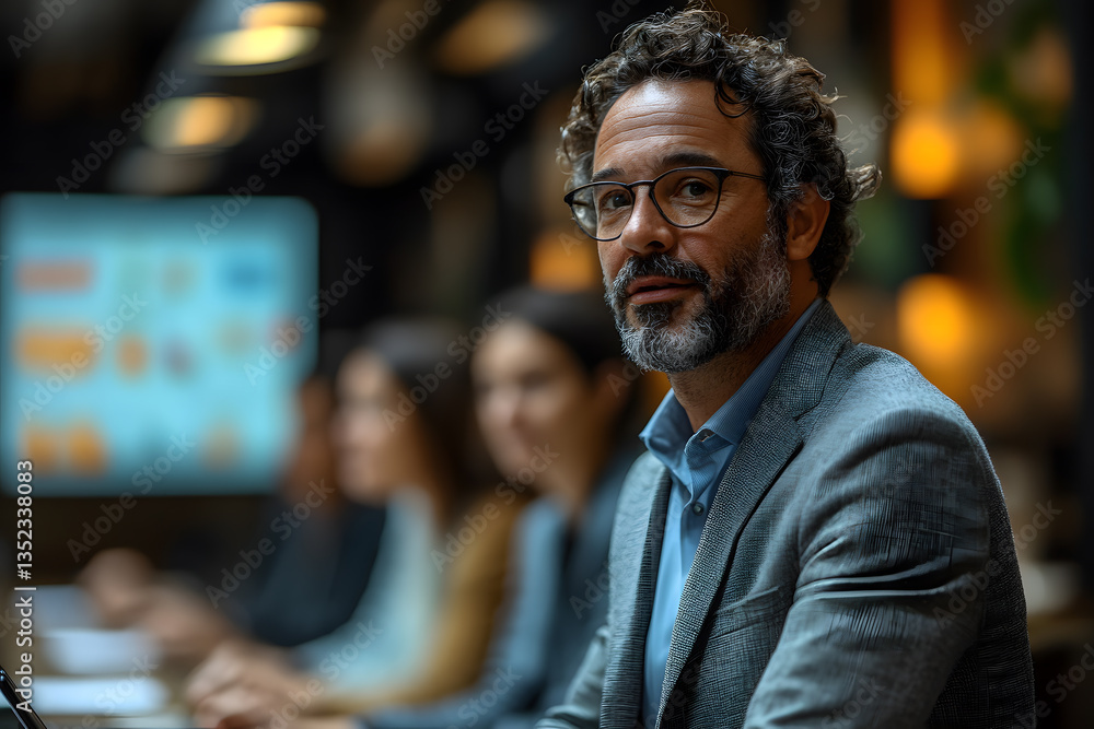 The Visionary Leader: A distinguished professional in spectacles, confidently gazes directly at the camera, embodying leadership and expertise. The Visionary Leader: A distinguished professional in spectacles, confidently gazes directly at the camera, embodying leadership and expertise.