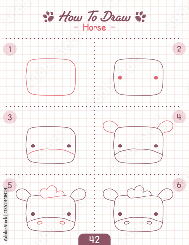 How to Draw Doodle Animal, Cartoon Character Step by Step Drawing Tutorial.