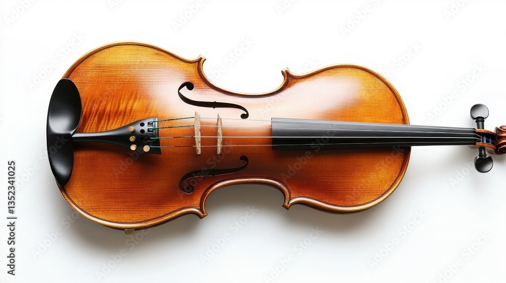 Fototapeta premium Elegant Violin on a Minimalist Background