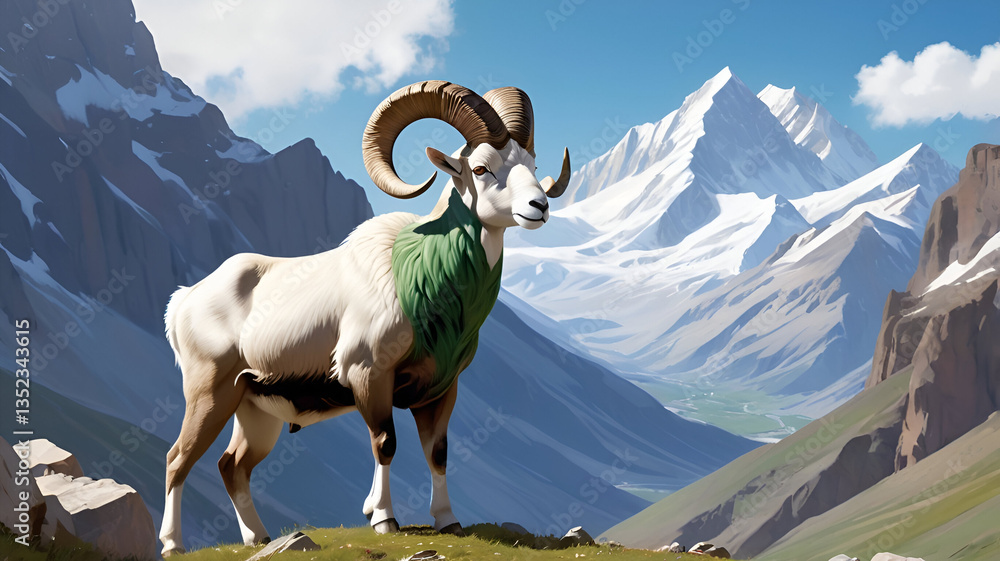 Obraz premium mountain goat in the alps