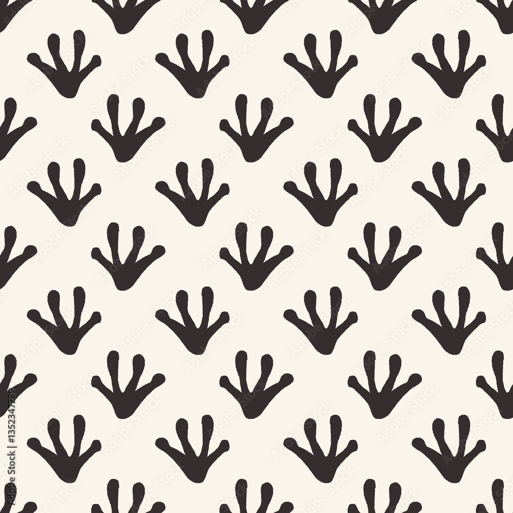Fototapeta premium seamless pattern with frog footprints