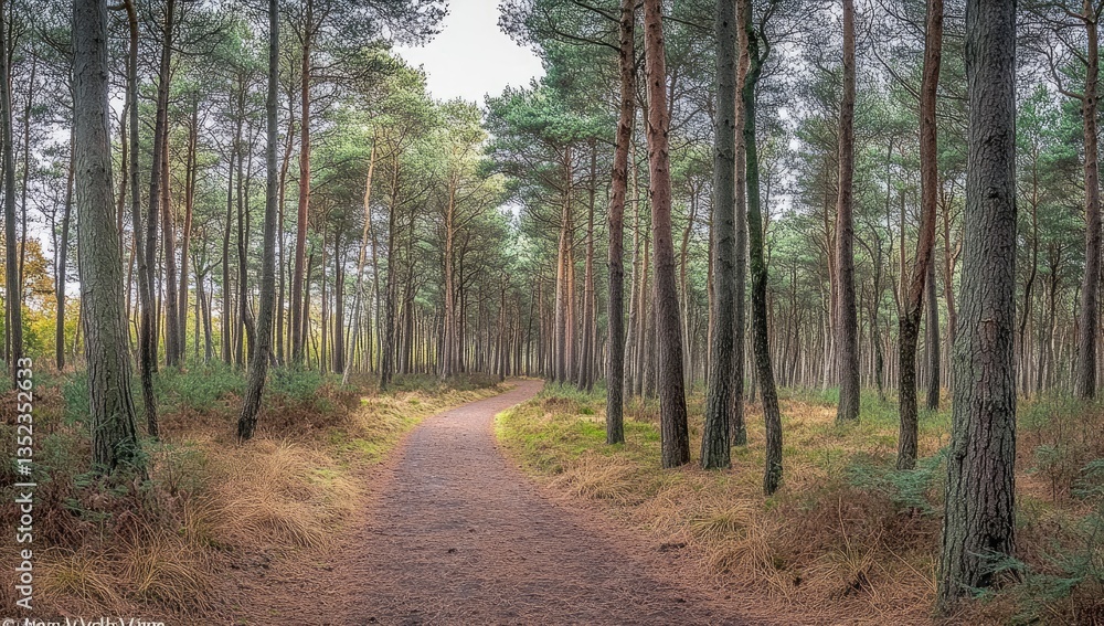 Serene woodland path Serene woodland path