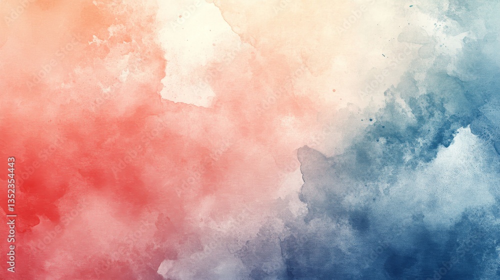 Fototapeta premium Vibrant abstract watercolor background with soft blended colors and artistic brush strokes – high-resolution creative texture for modern design and digital art projects