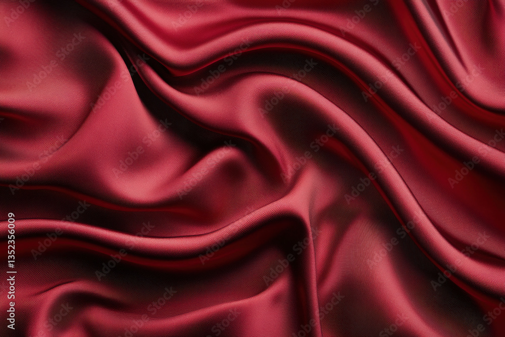 Vibrant red silk fabric texture, luxurious and elegant, draped artistically. Vibrant red silk fabric texture, luxurious and elegant, draped artistically.