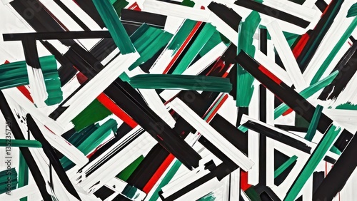 Abstract Background with Red, Black, White and Greeb Color Combination. Horizontal Image Banner in a 16:9 Ratio
