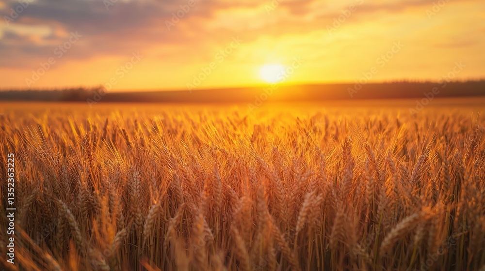 a wheat field at sunset a wheat field at sunset