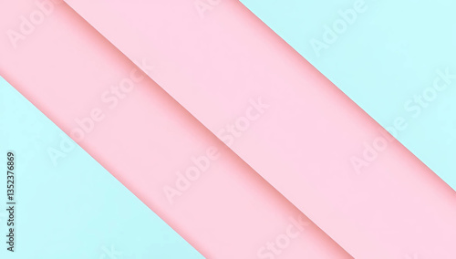 Free Download Minimalist Geometric Background with Pastel Pink and Blue Layers - GFXLoad